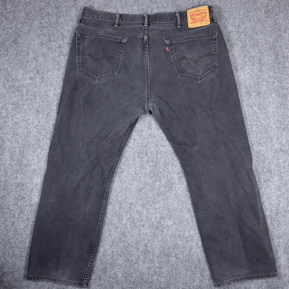 Levi's 505 Regular Fit Jeans Mens 39x28.5 Faded Black Straight Leg 00505-0260